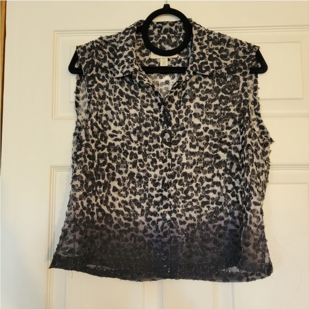 BURBERRY | Leopard Print Sleeveless Blouse - Altered from Size 8 to S/XS